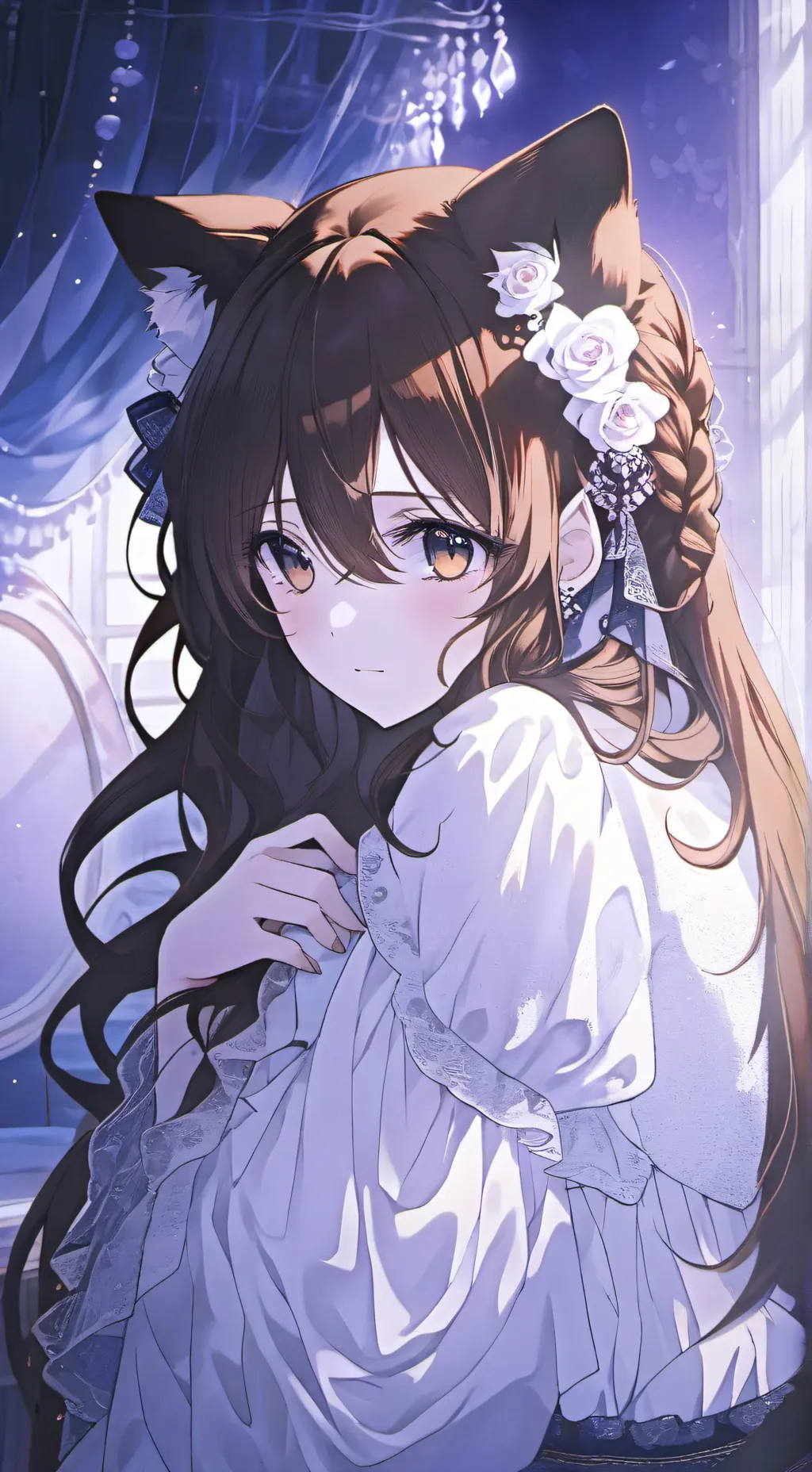 ai character: Red Spirit Feline background