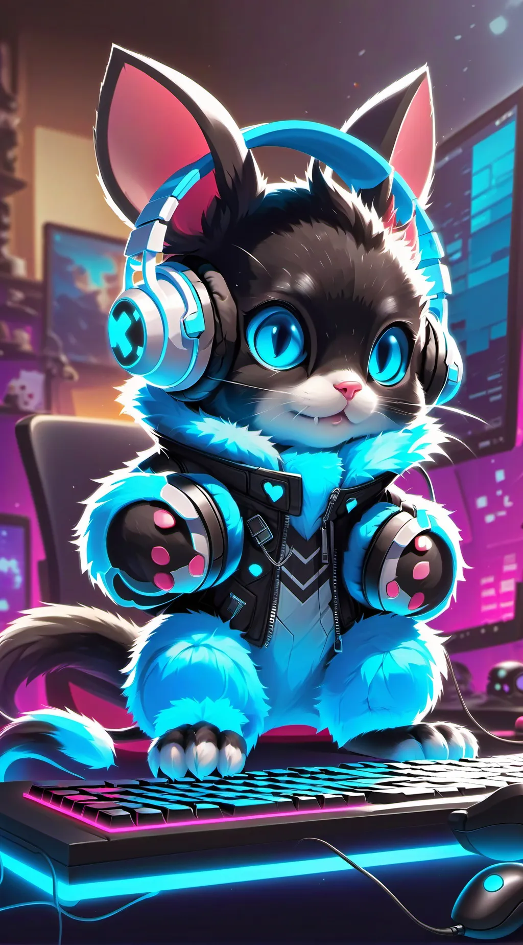 ai character: gato coloso background