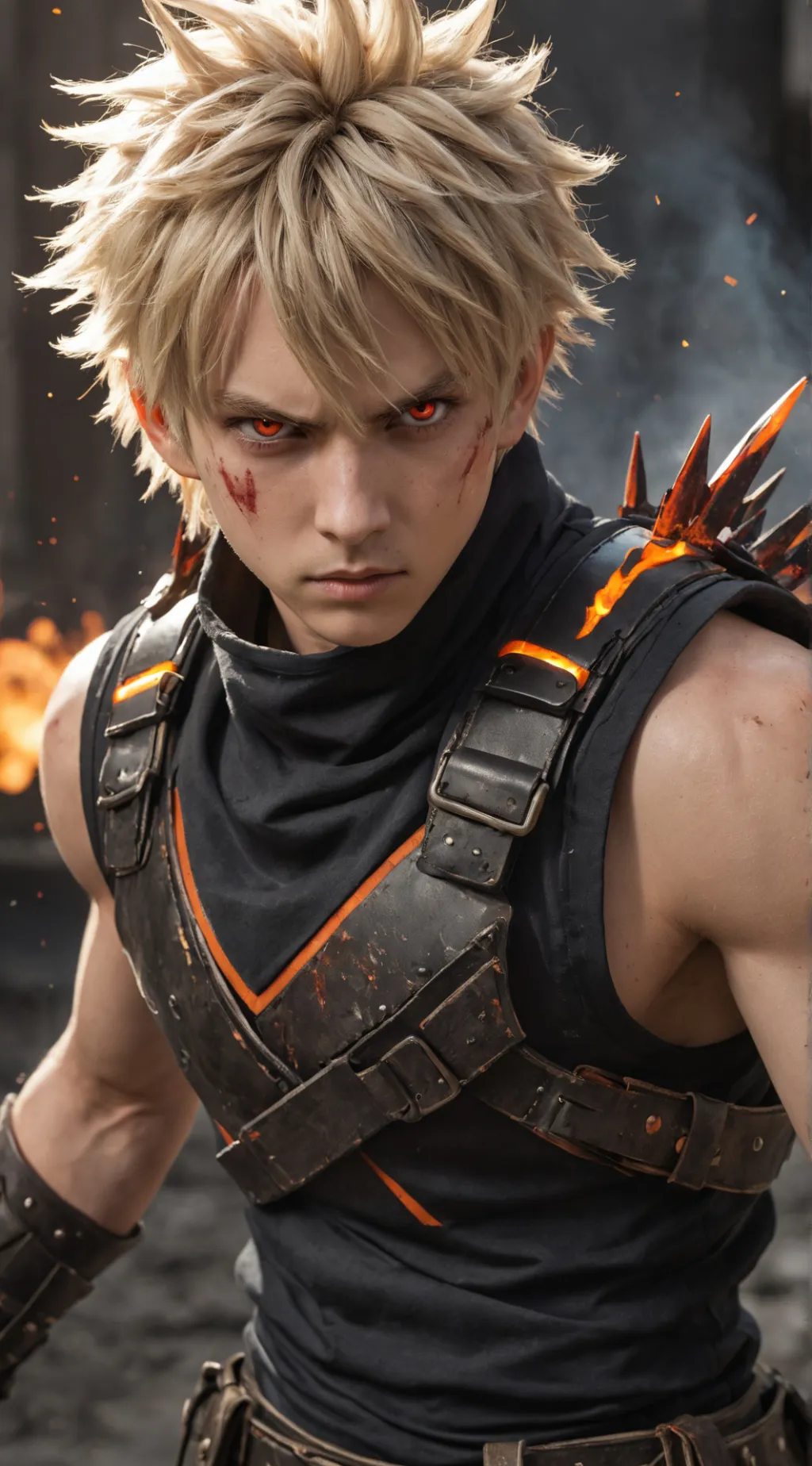 ai character: Bakugo Katsuki background