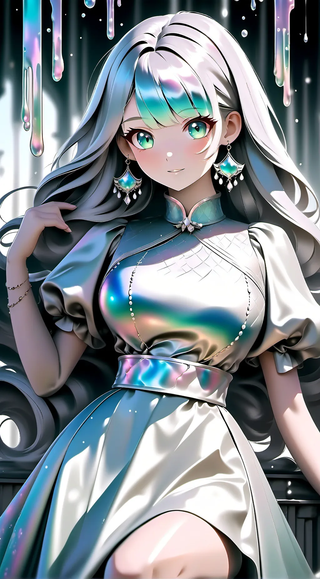 ai character: Uzi V J Lizzy  background