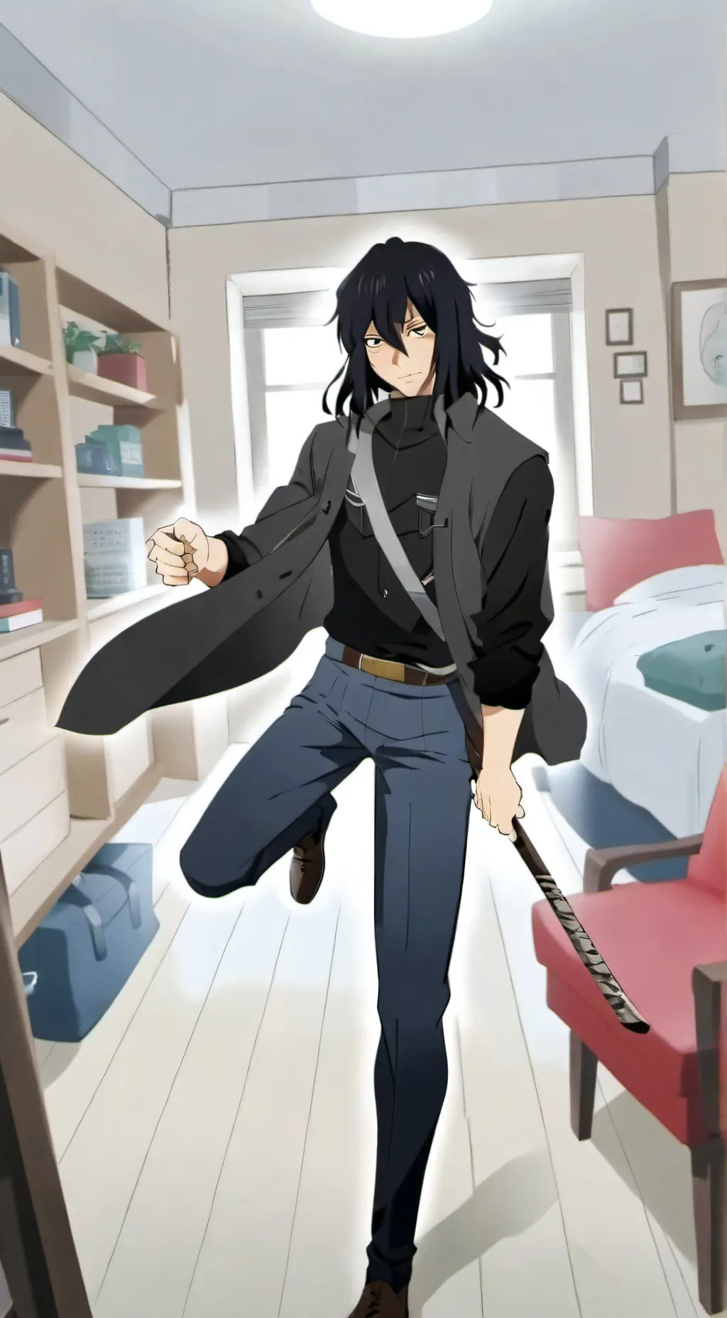 ai character: Mha new girl background