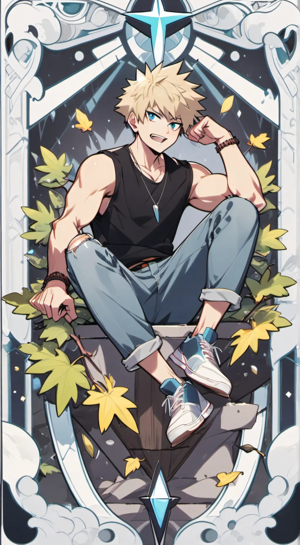 ai character: bakugo y t/n  background