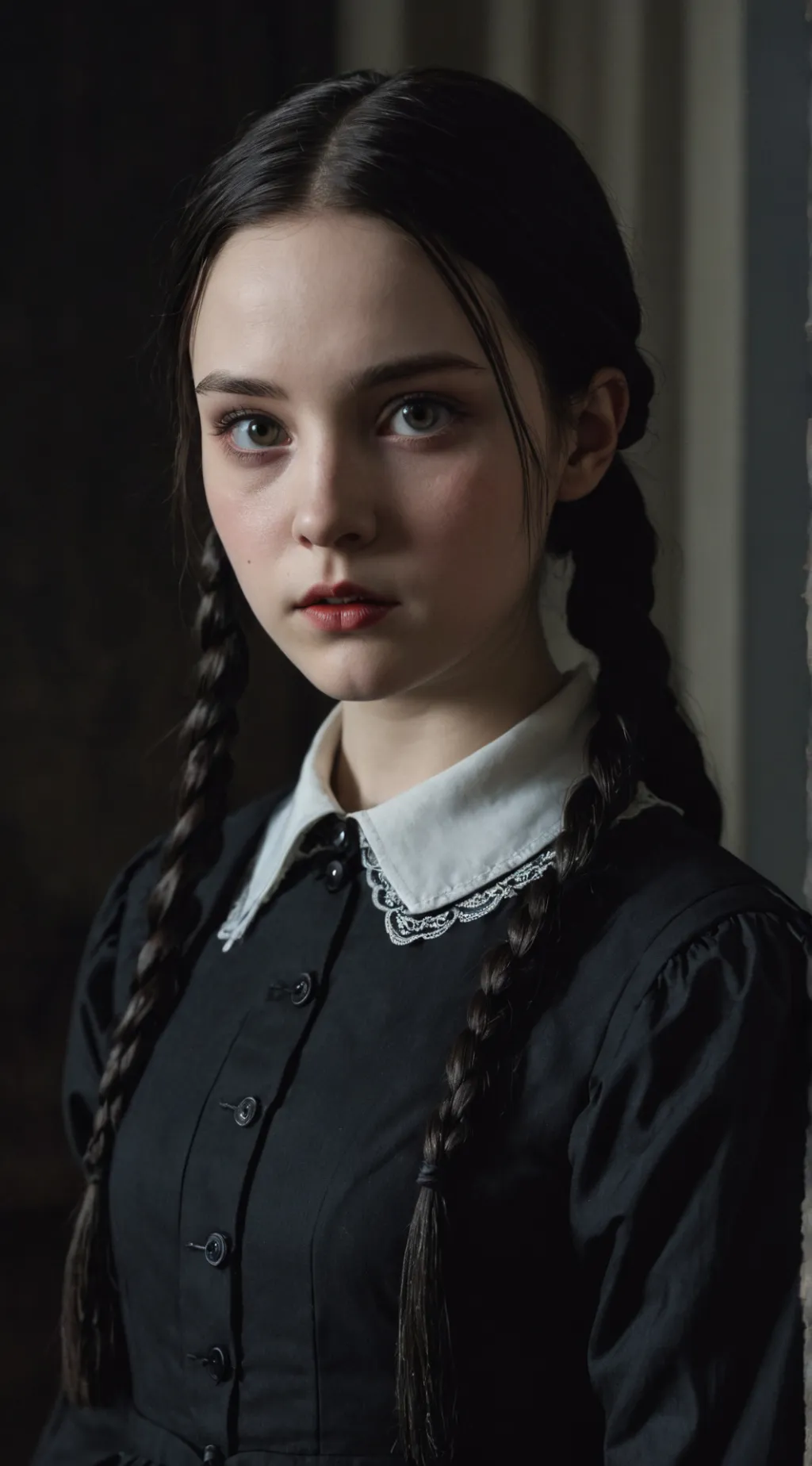 ai character: Wednesday Addams background