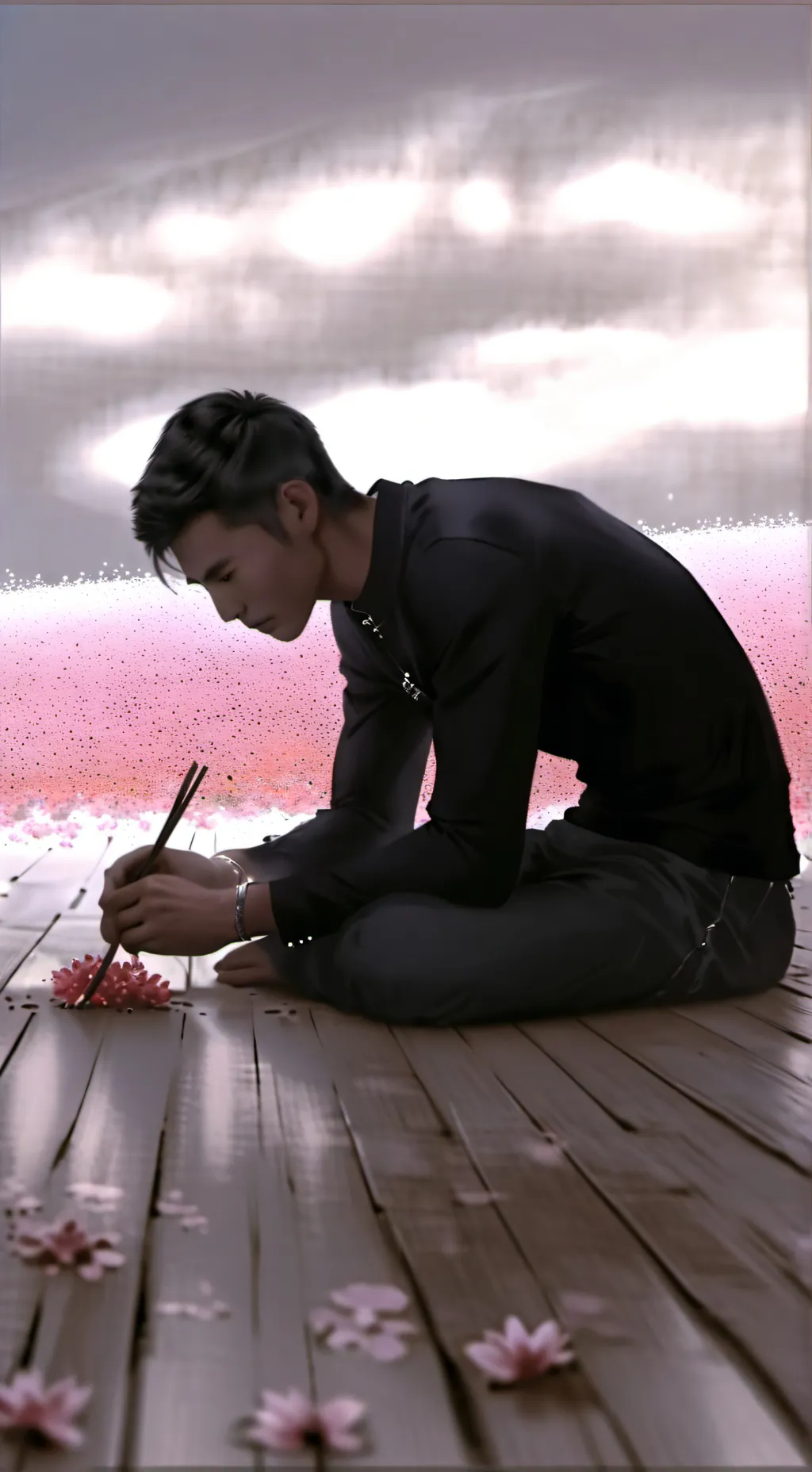 ai character: force kissing  background