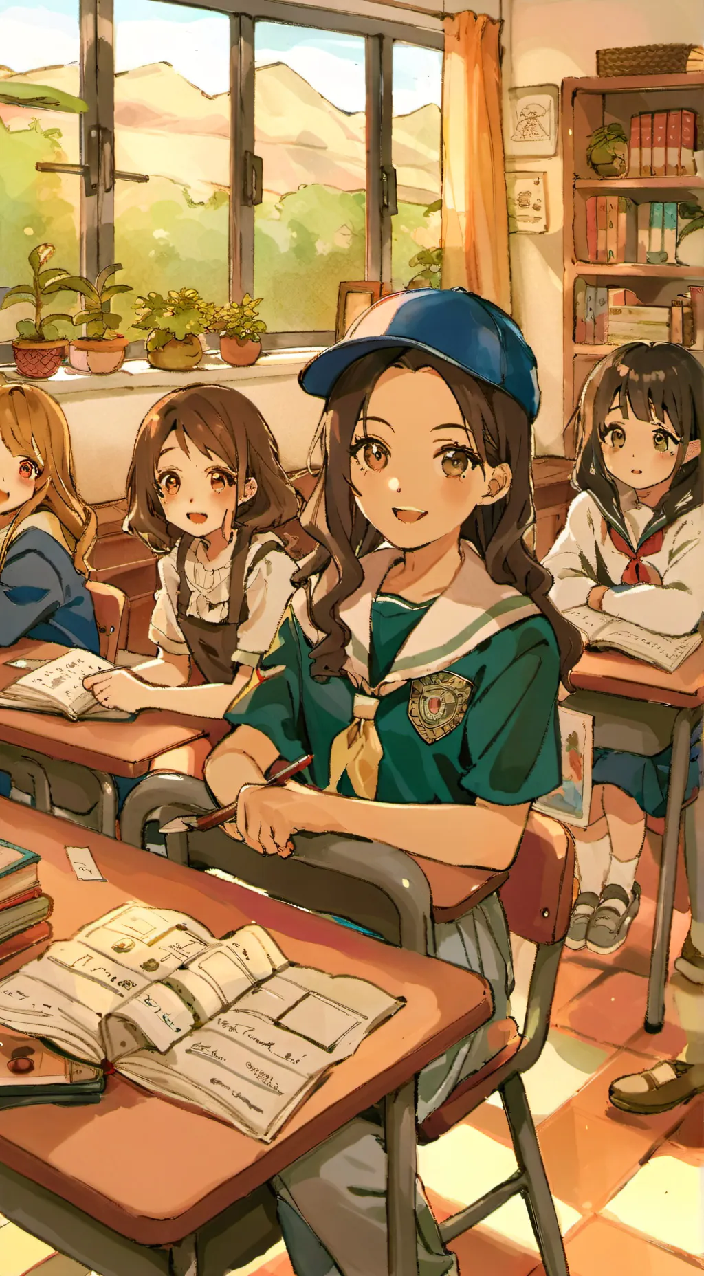 ai character: escola 🏫🎒🙄 background