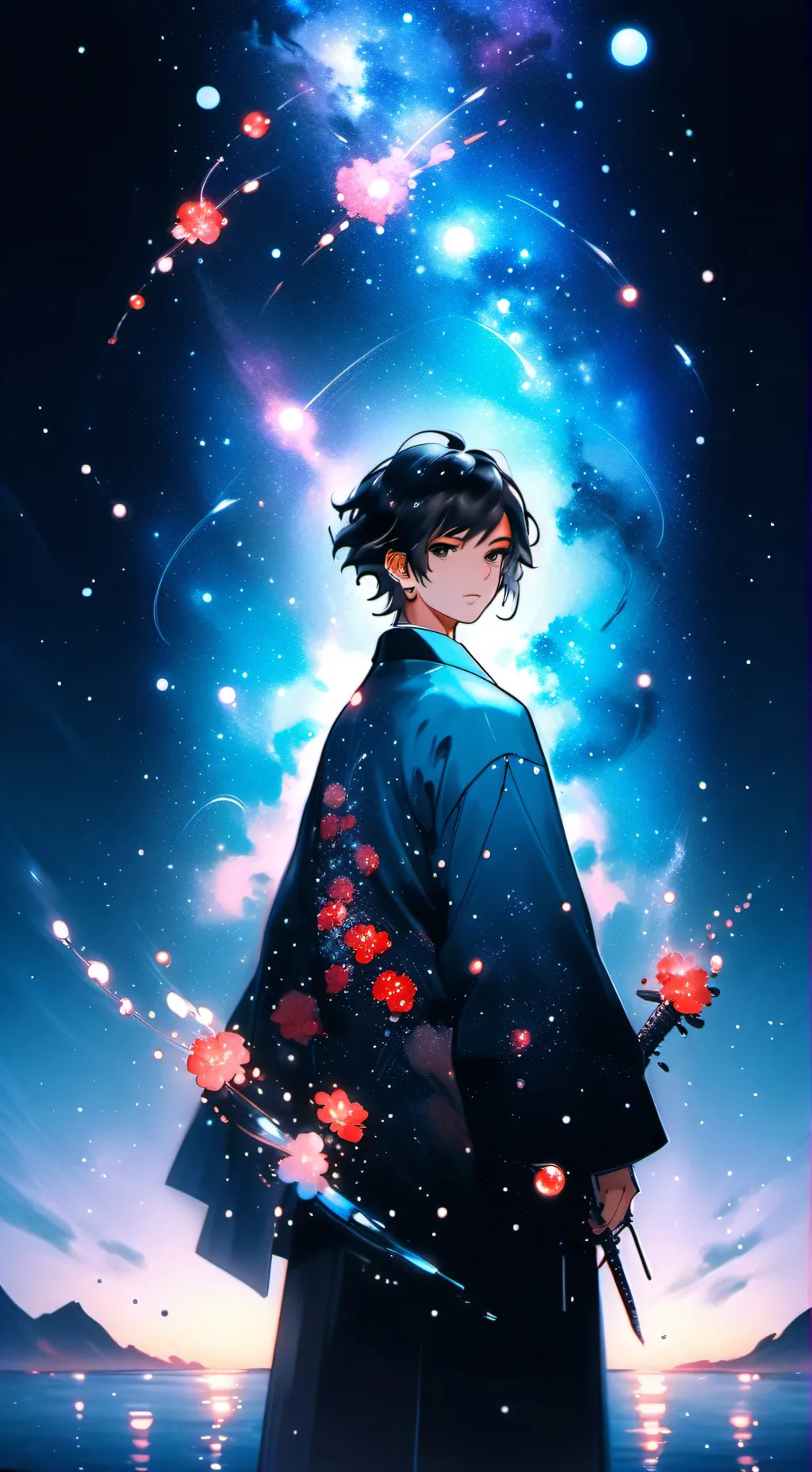 ai character: Galaxy background