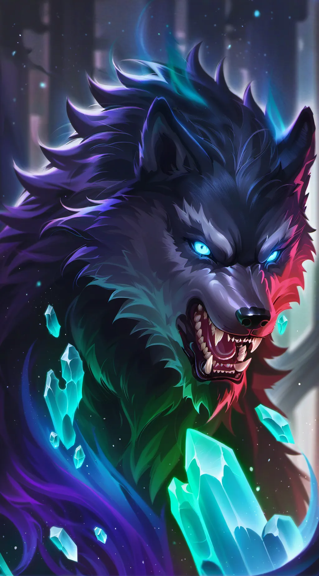 ai character: wolf background