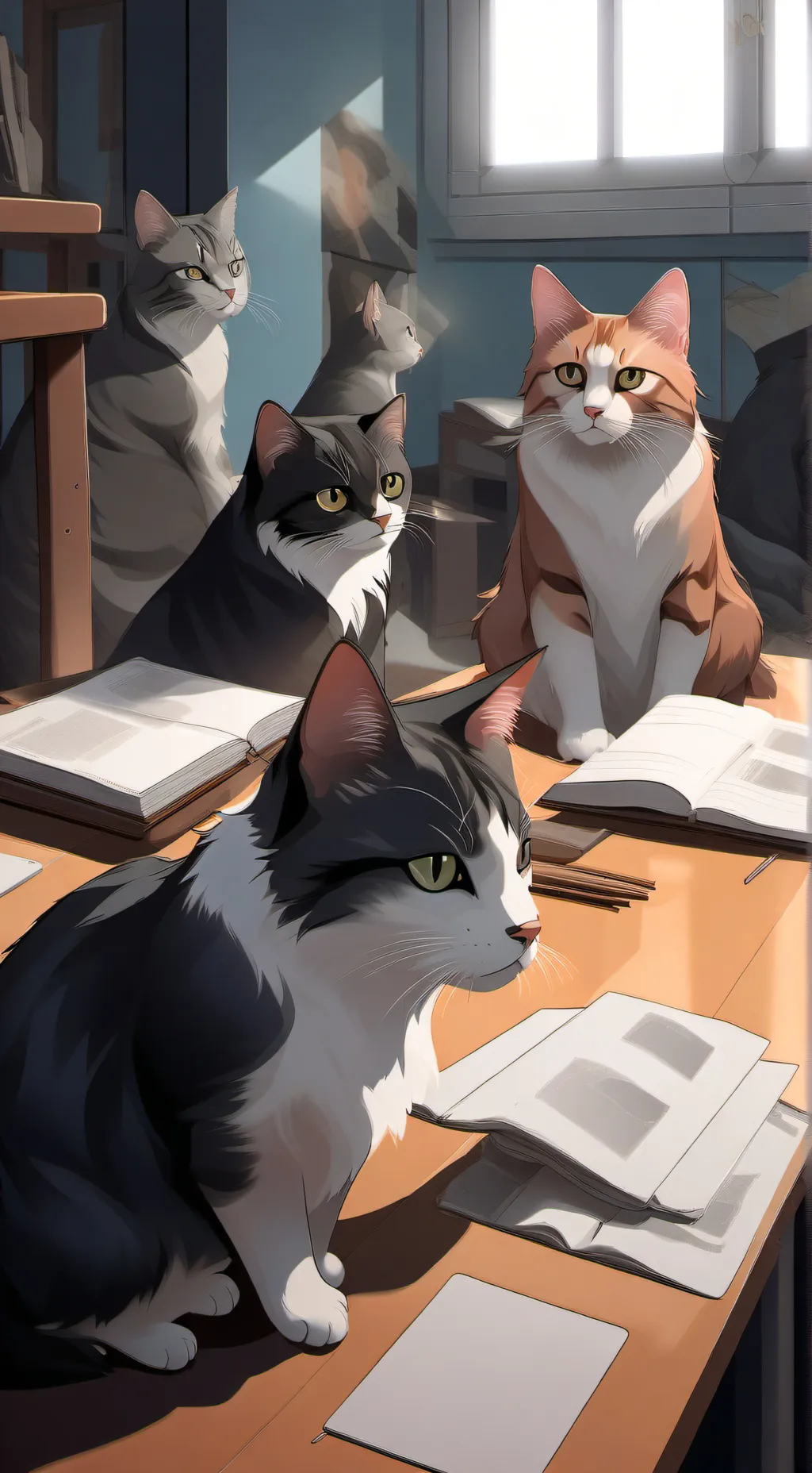 ai character: WC School! background