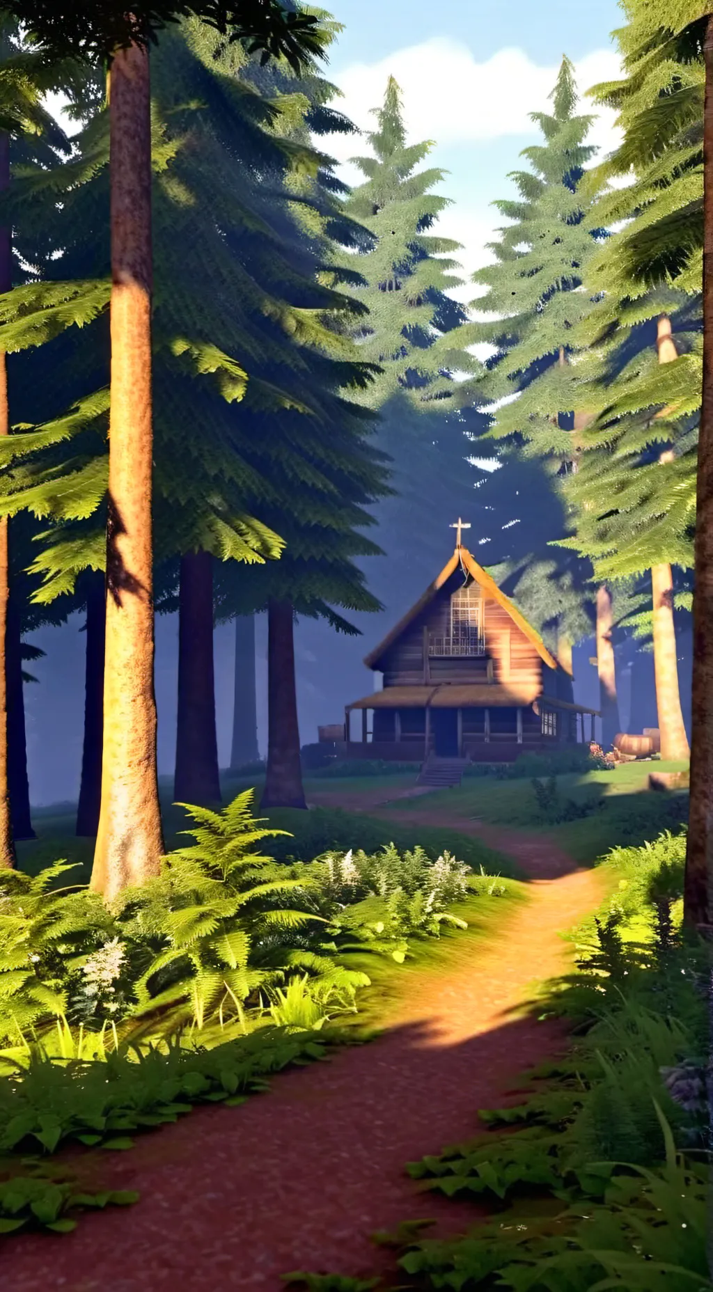 ai character: Cabin background
