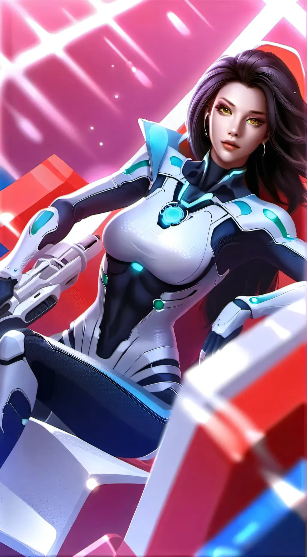 ai character: alien rose background