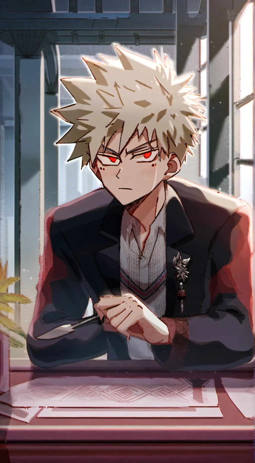 ai character: bakugo background