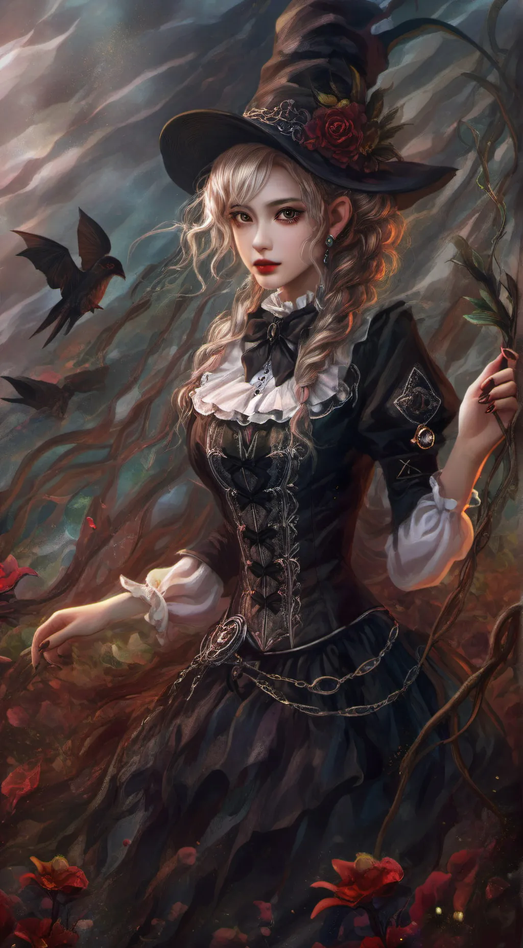 ai character: bruxa Luana 😈😈😈😈 background