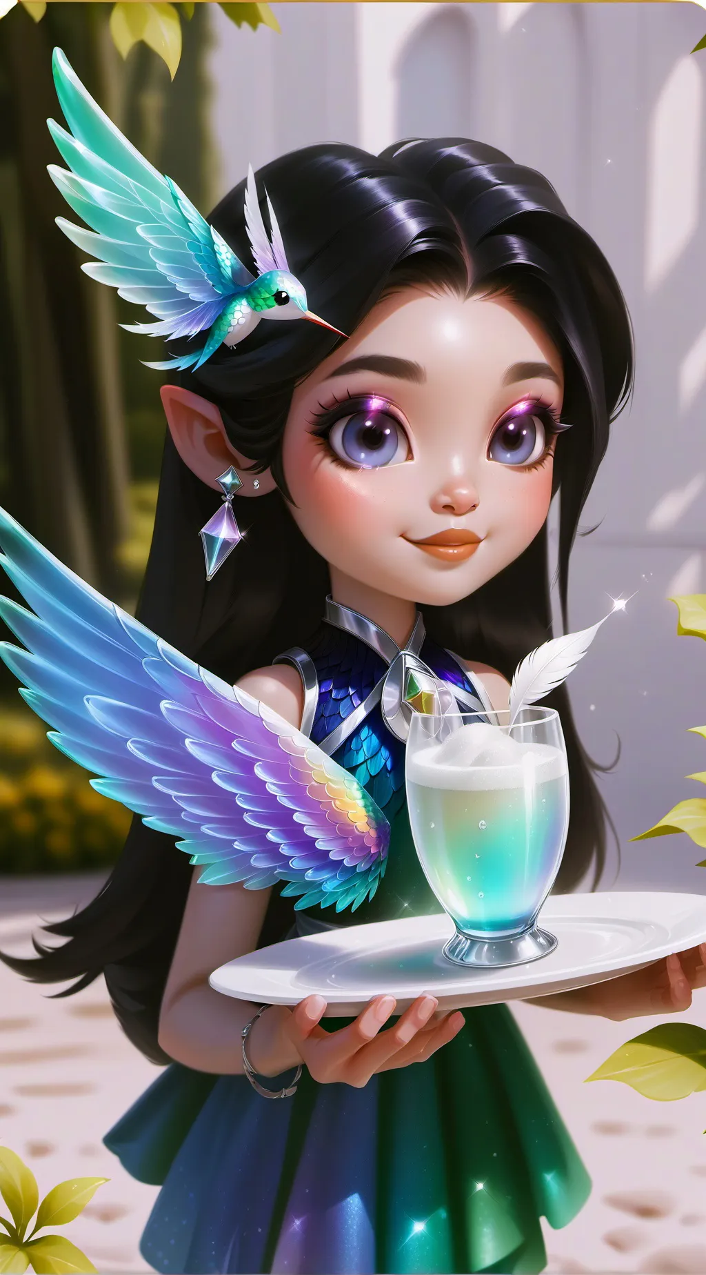 ai character: Iridescent Whisker background