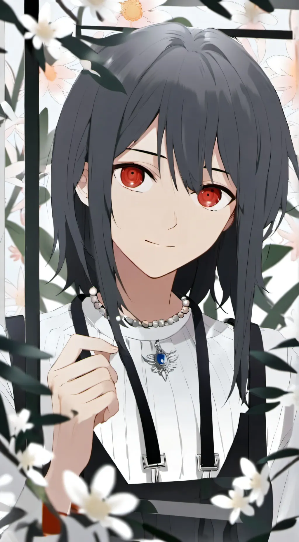 ai character: Tan x olive background