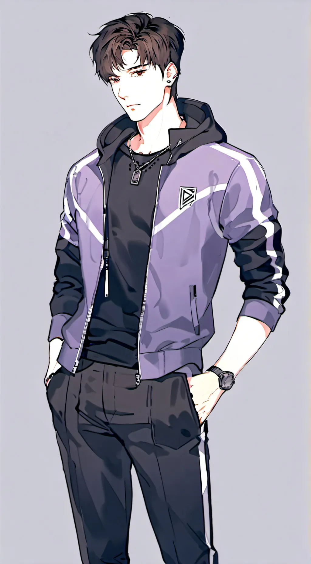 ai character: 🖤💜Kai💜🖤 background