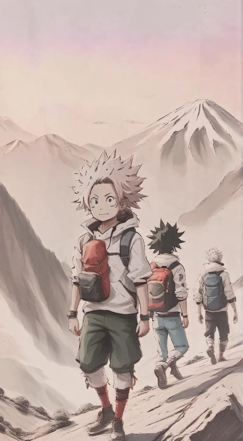 ai character: Mha volcano trip background