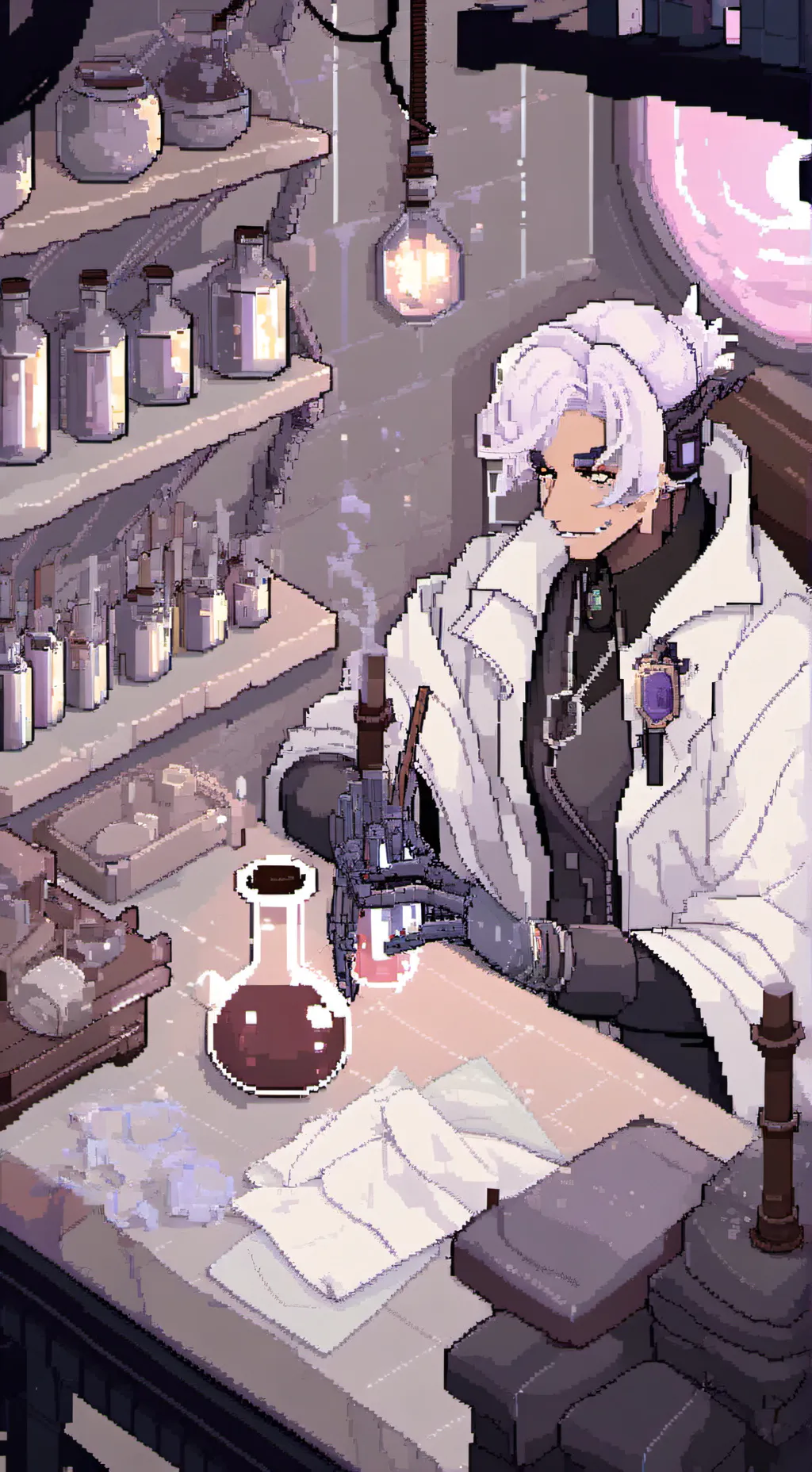 ai character: crazy sciencist background