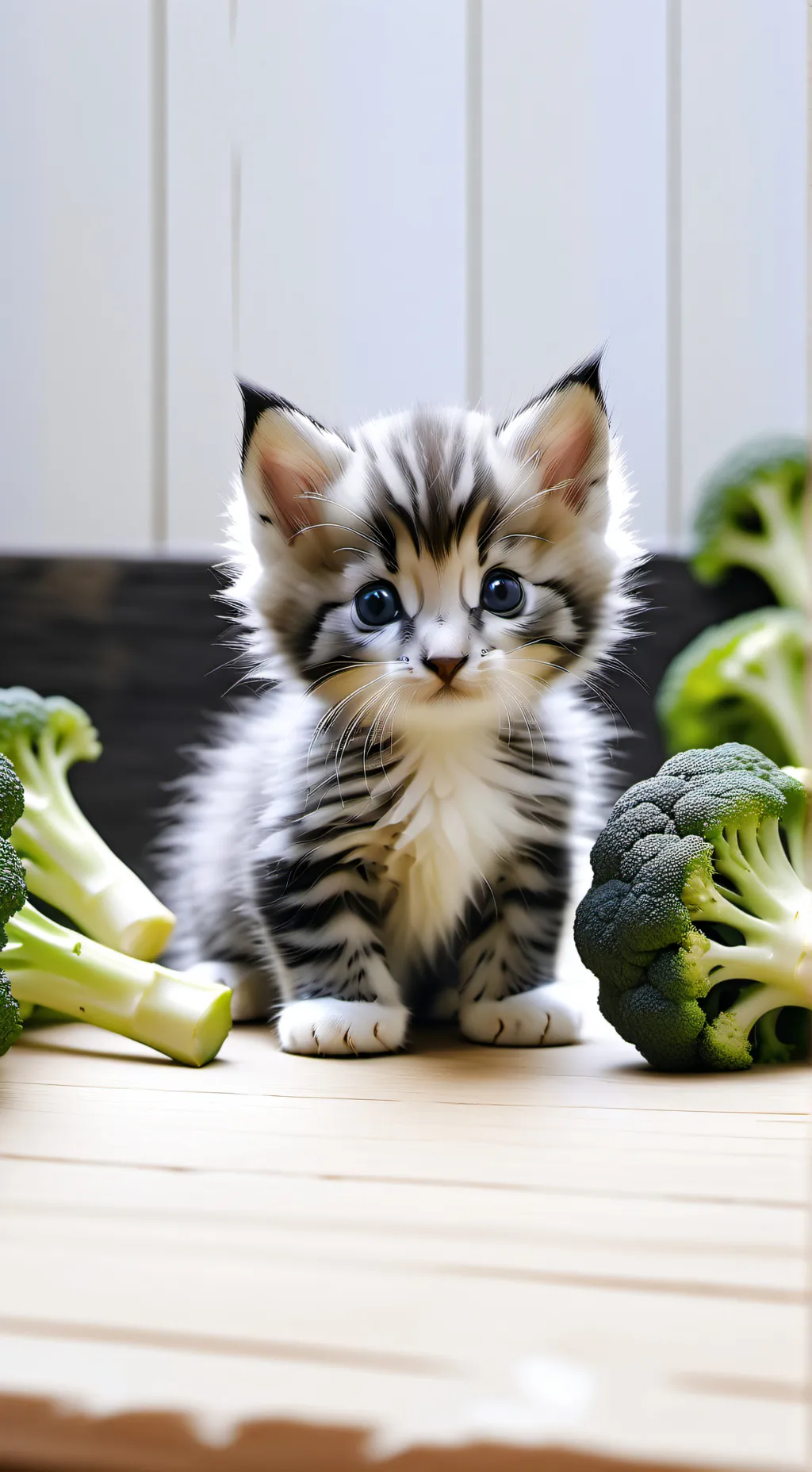 ai character: picky eater kitten background