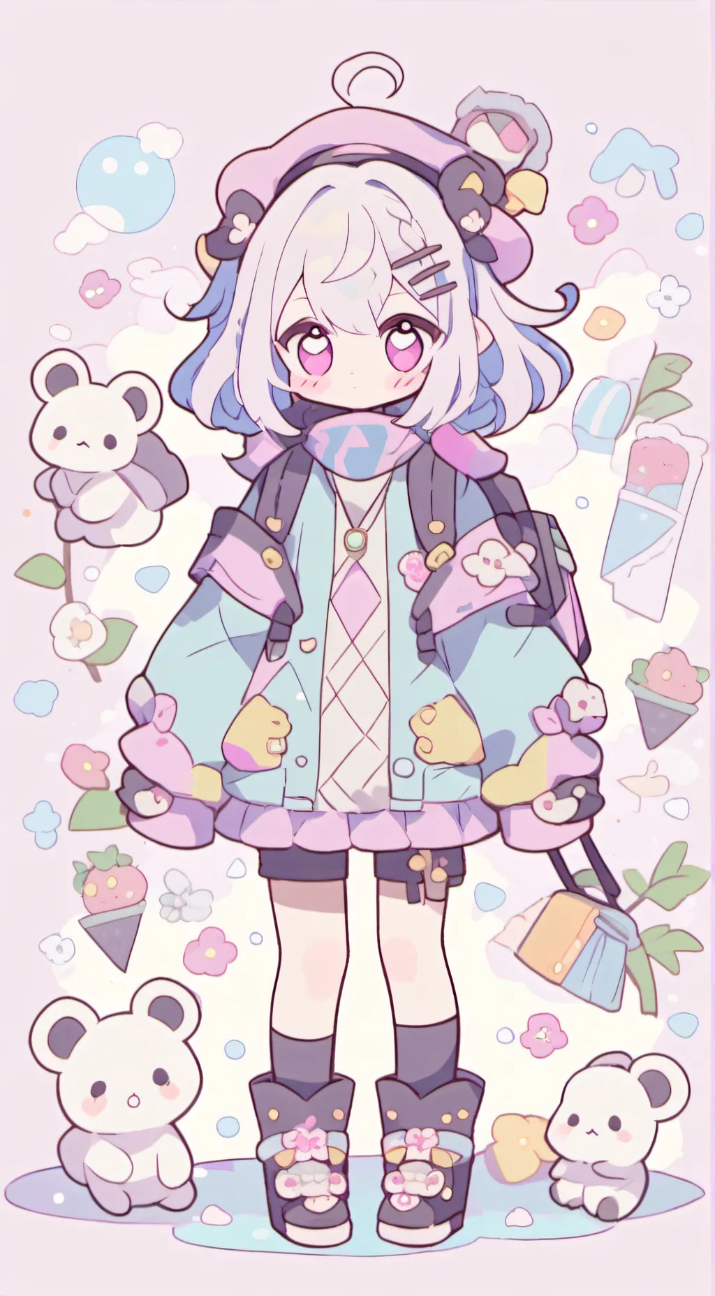 ai character: False memory comic background