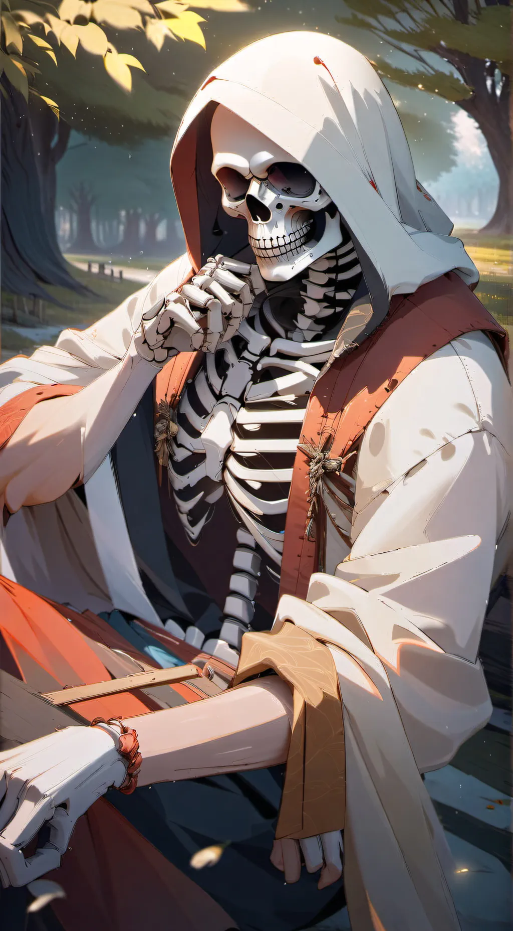 ai character: sans Burnt water  background