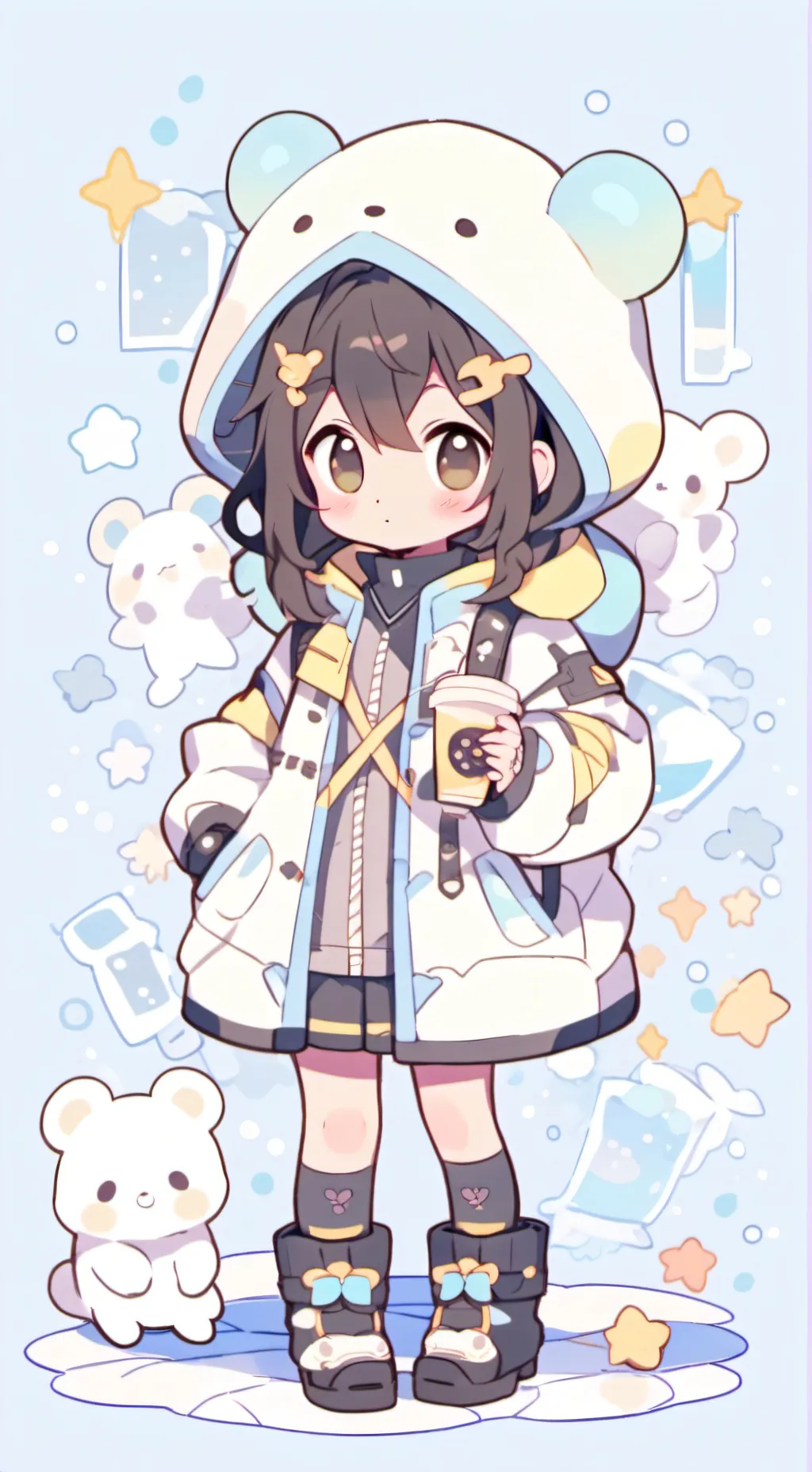 ai character: ava the cute baby background