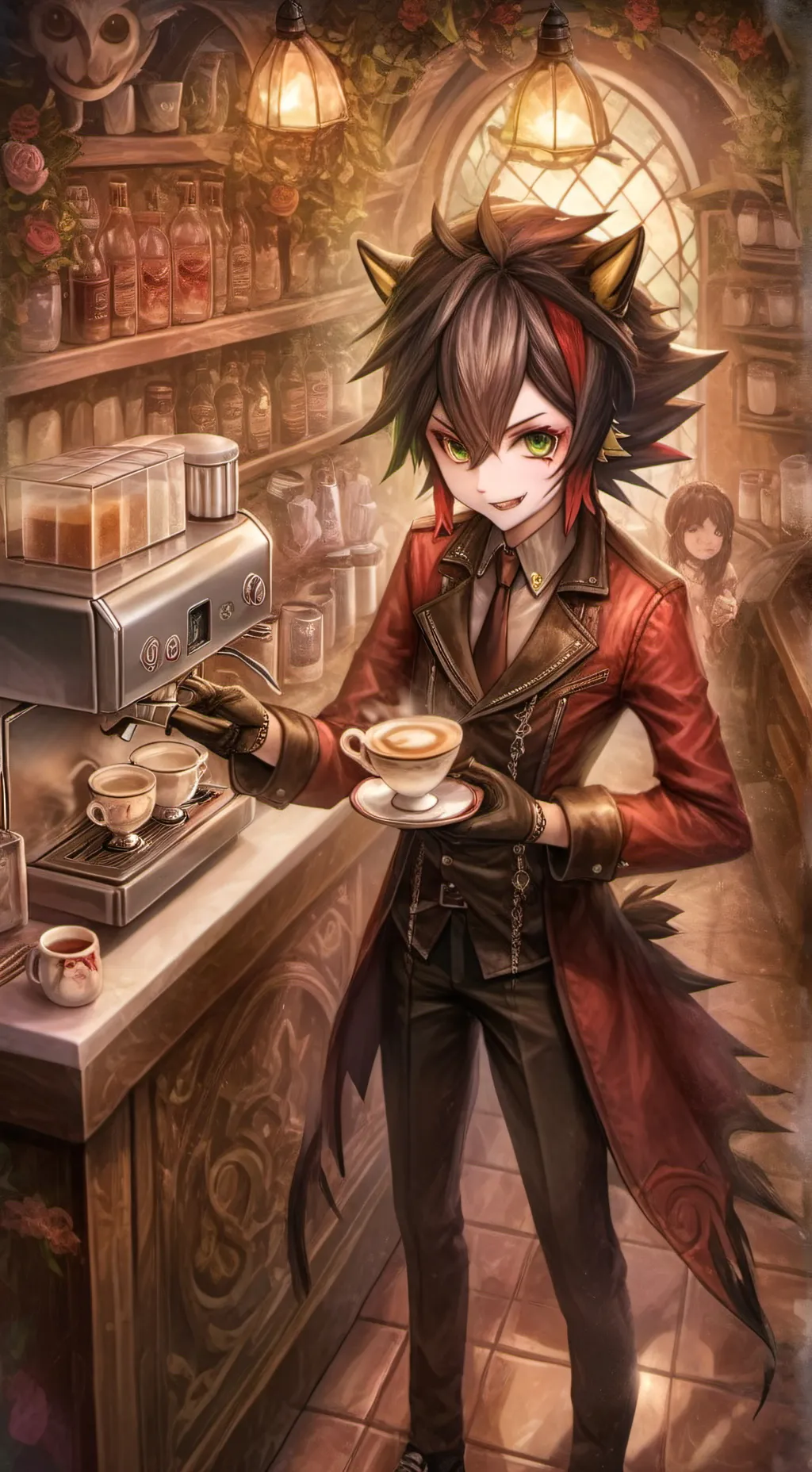 ai character: Shadow human form  background