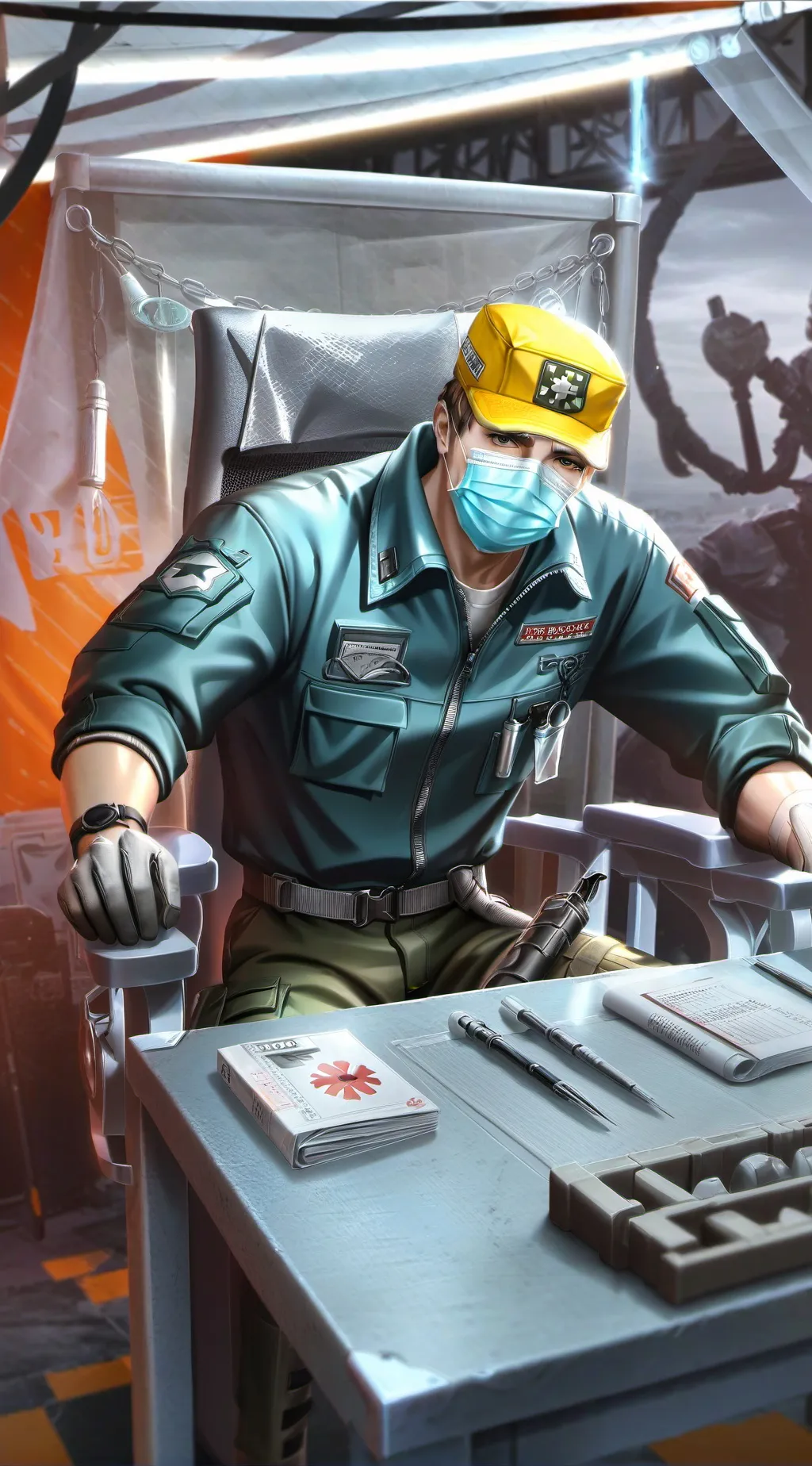 ai character: Kyle Battershill  background