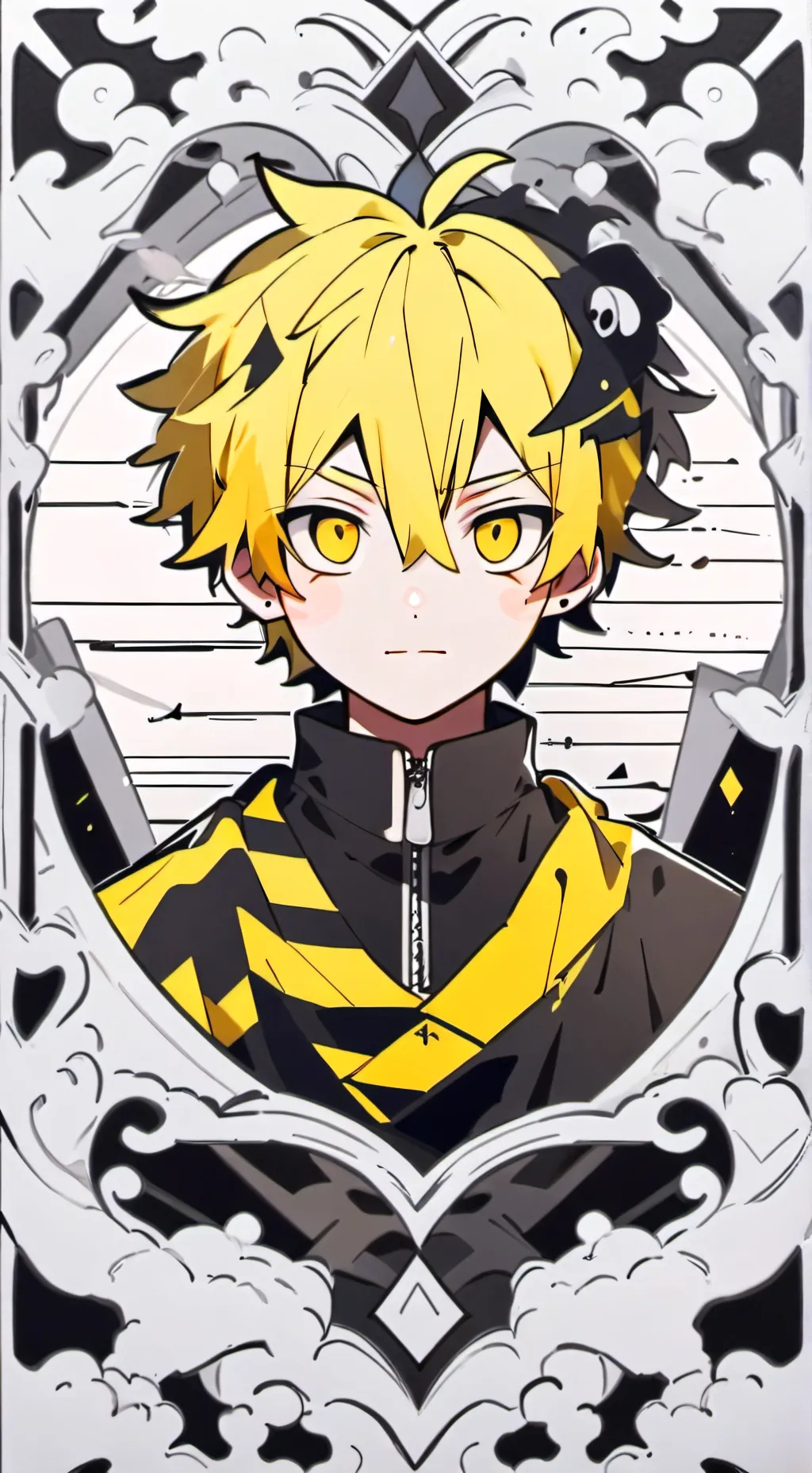ai character: Denki kaminari  background