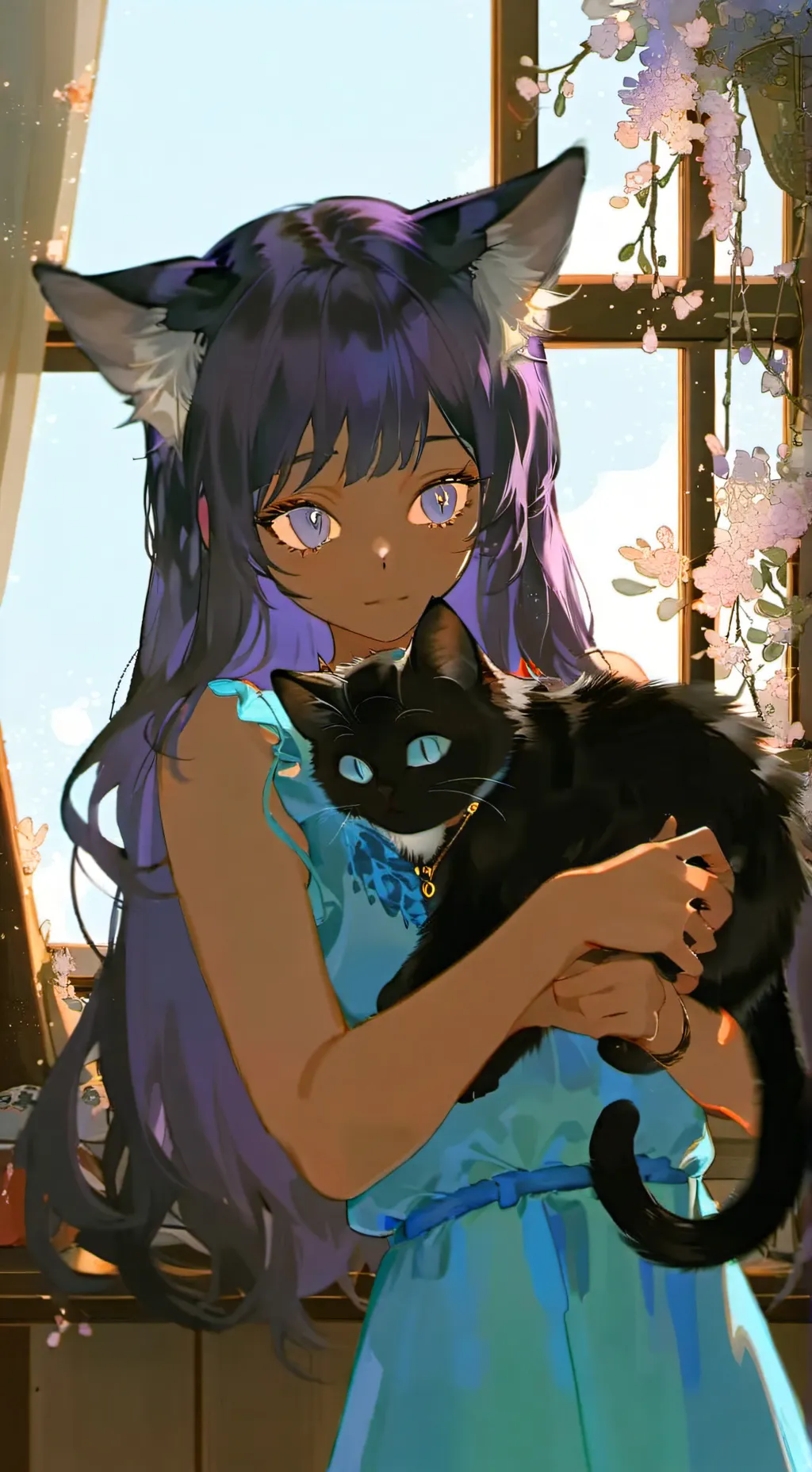 ai character: Lilac Spirit Felin background