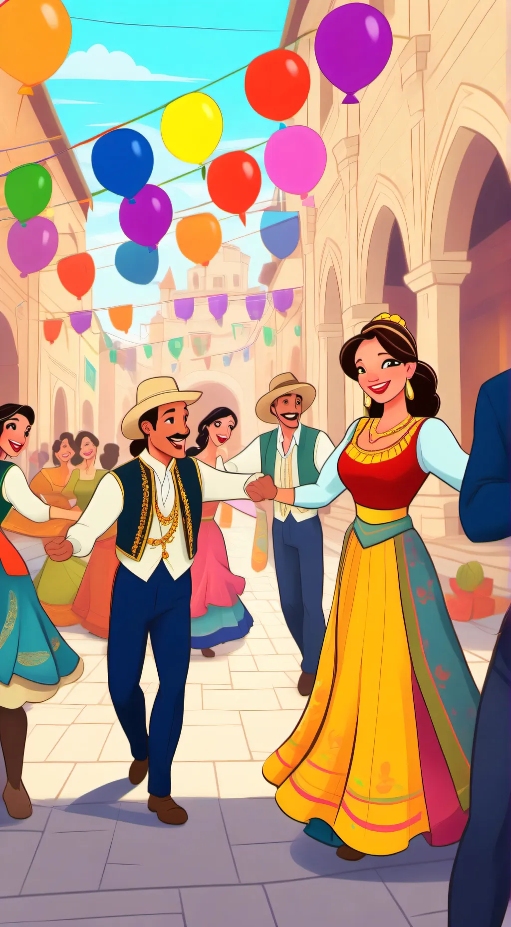 ai character: Fiesta background