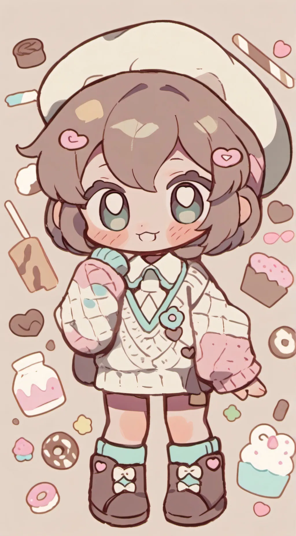 ai character: Fruitcake background