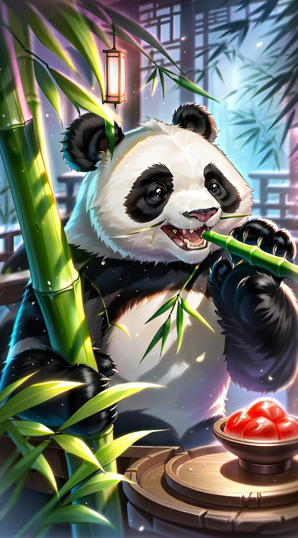 ai character: Panda Spirit Mishk background