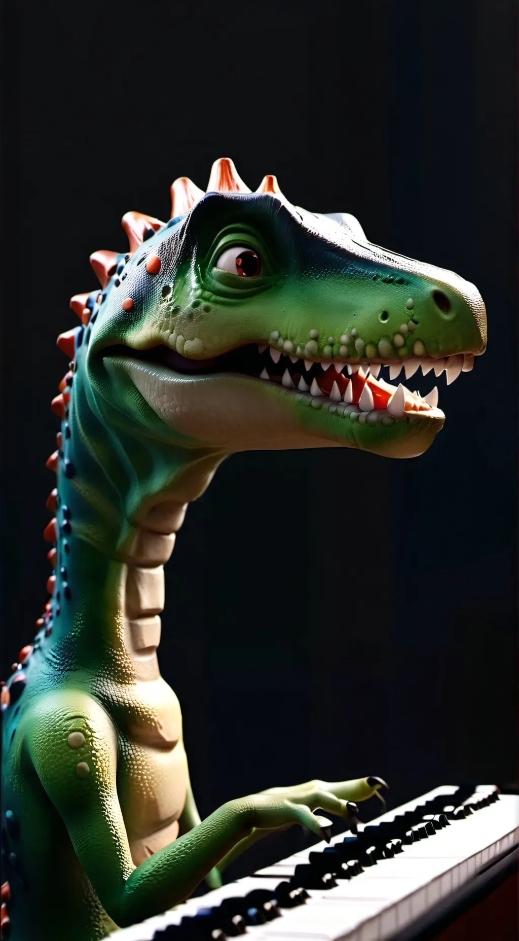 ai character: Piano Saurus background