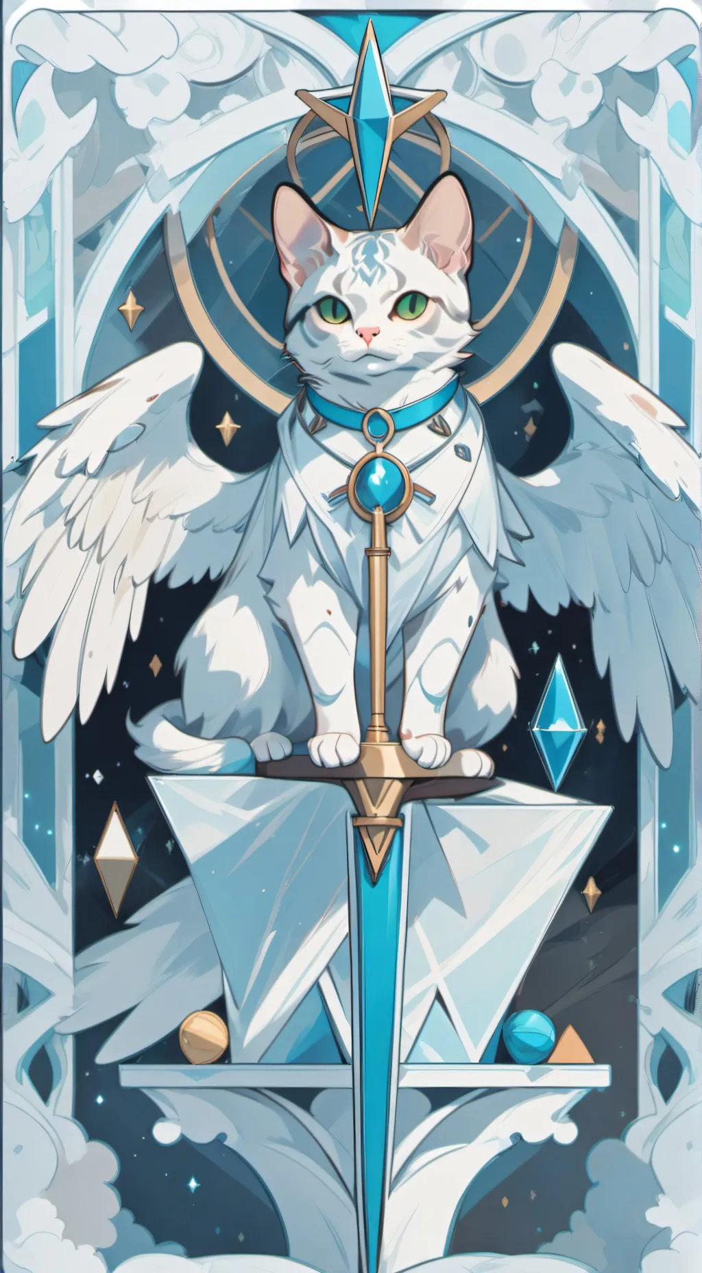 ai character: ★angle cat★ background