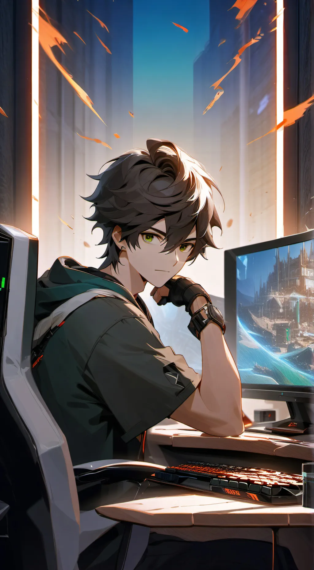 ai character: Leon background