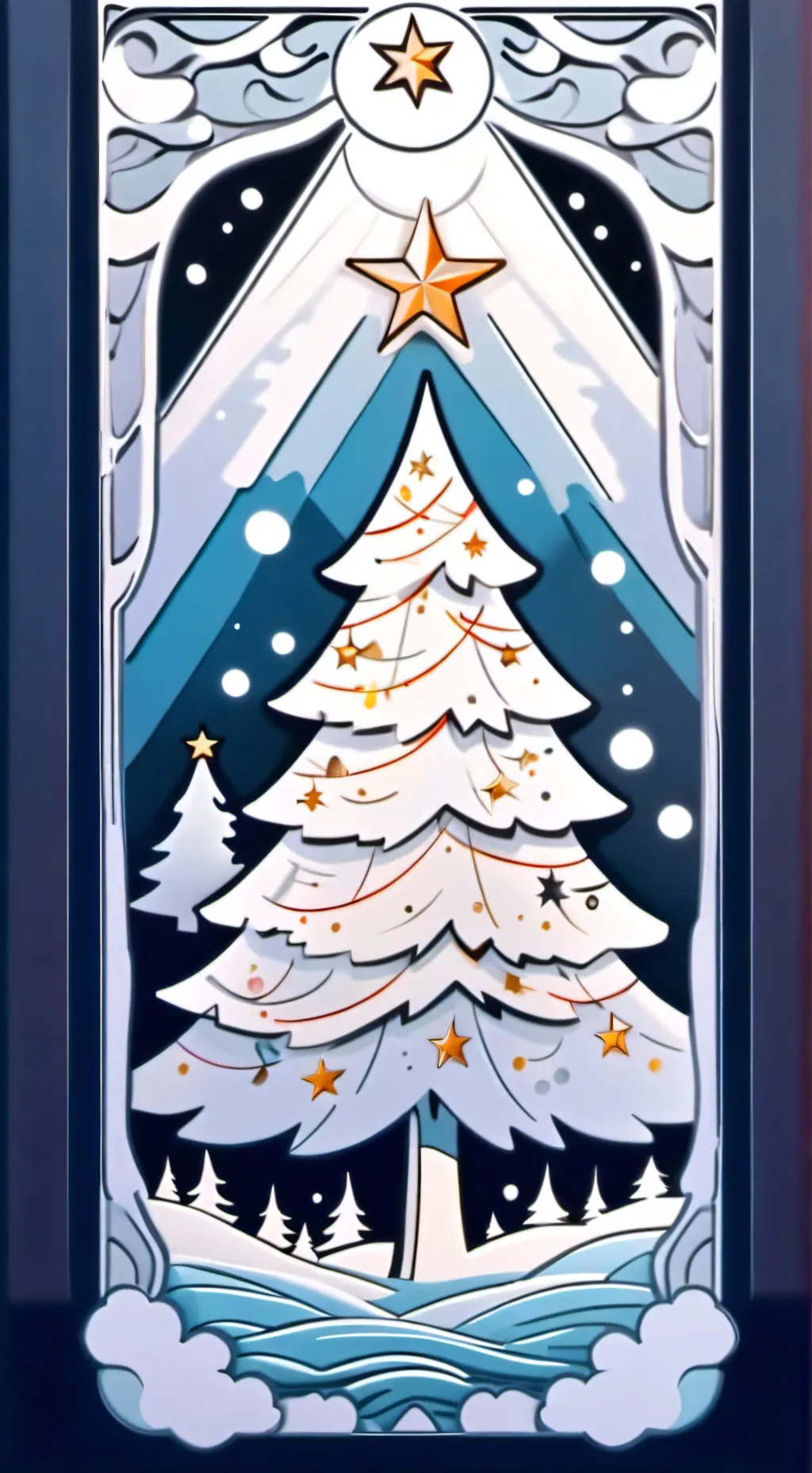 ai character: mha x kny cristmas background