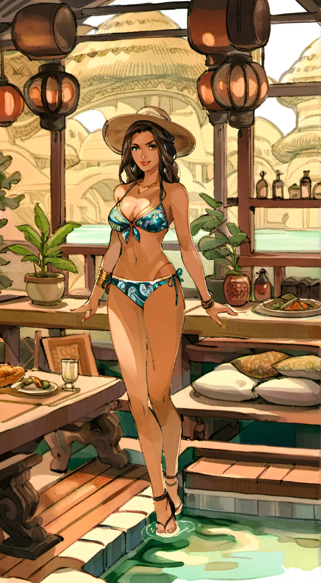 ai character: skin suit  background