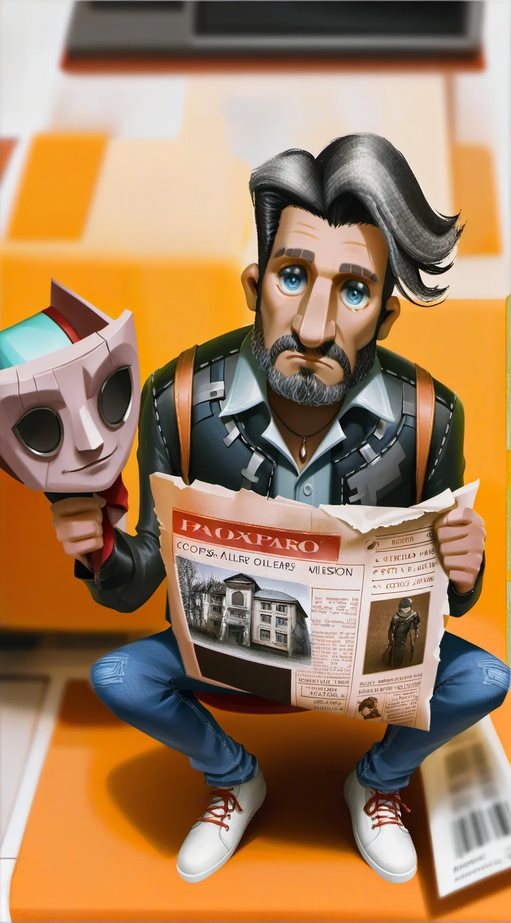 ai character: The Bargain Basement Bandit background