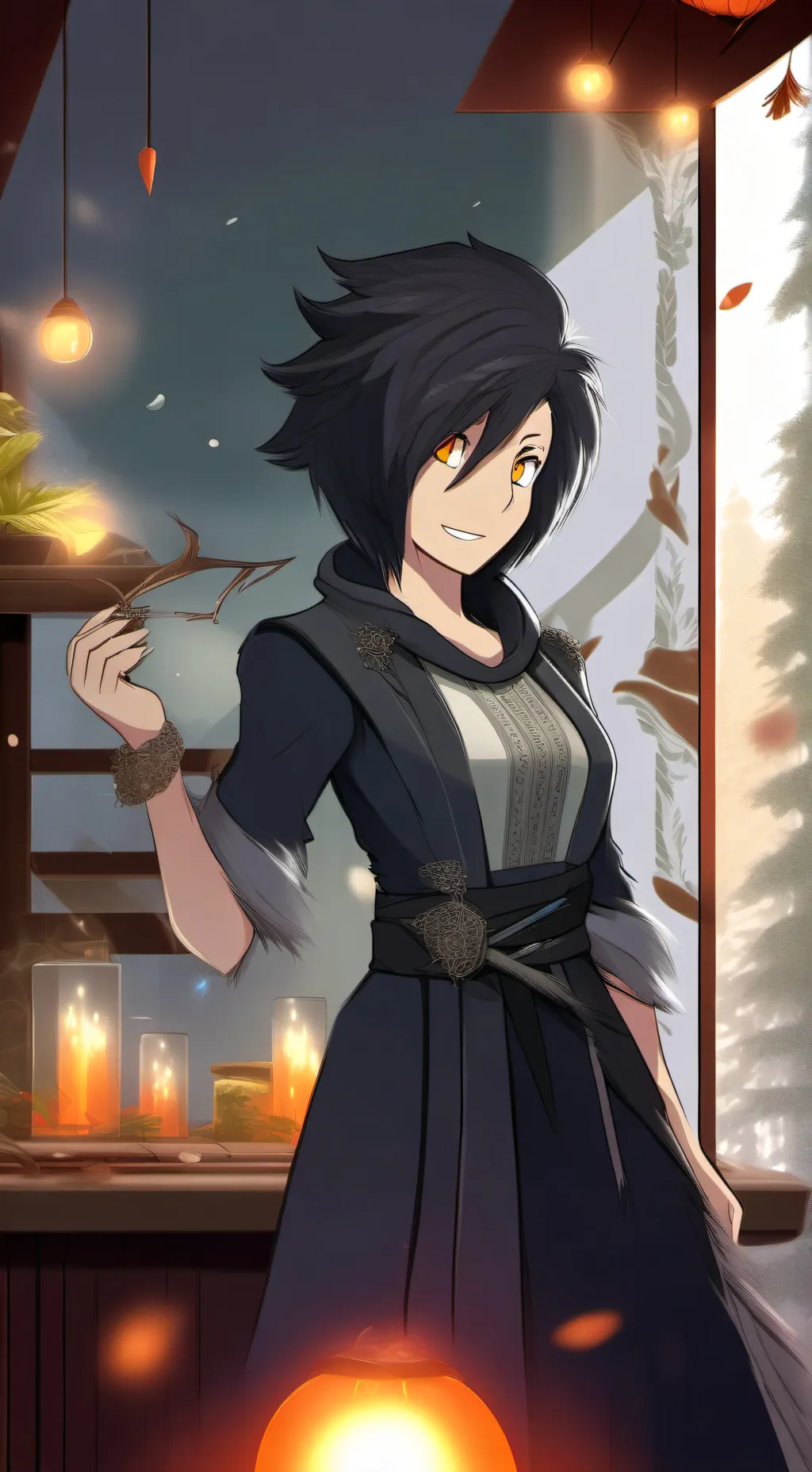 ai character: Tu novia asesina background