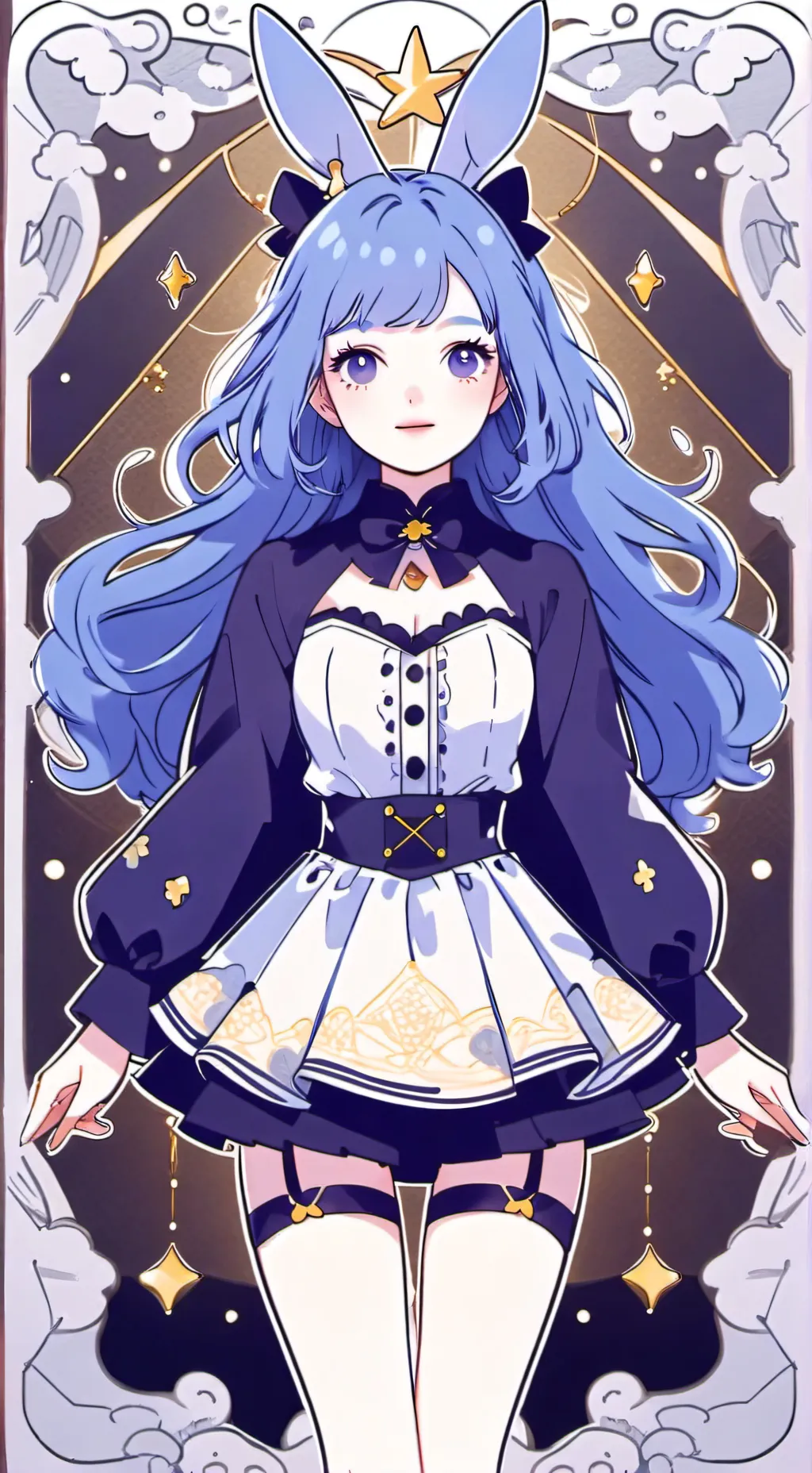 ai character: Bunny girl background