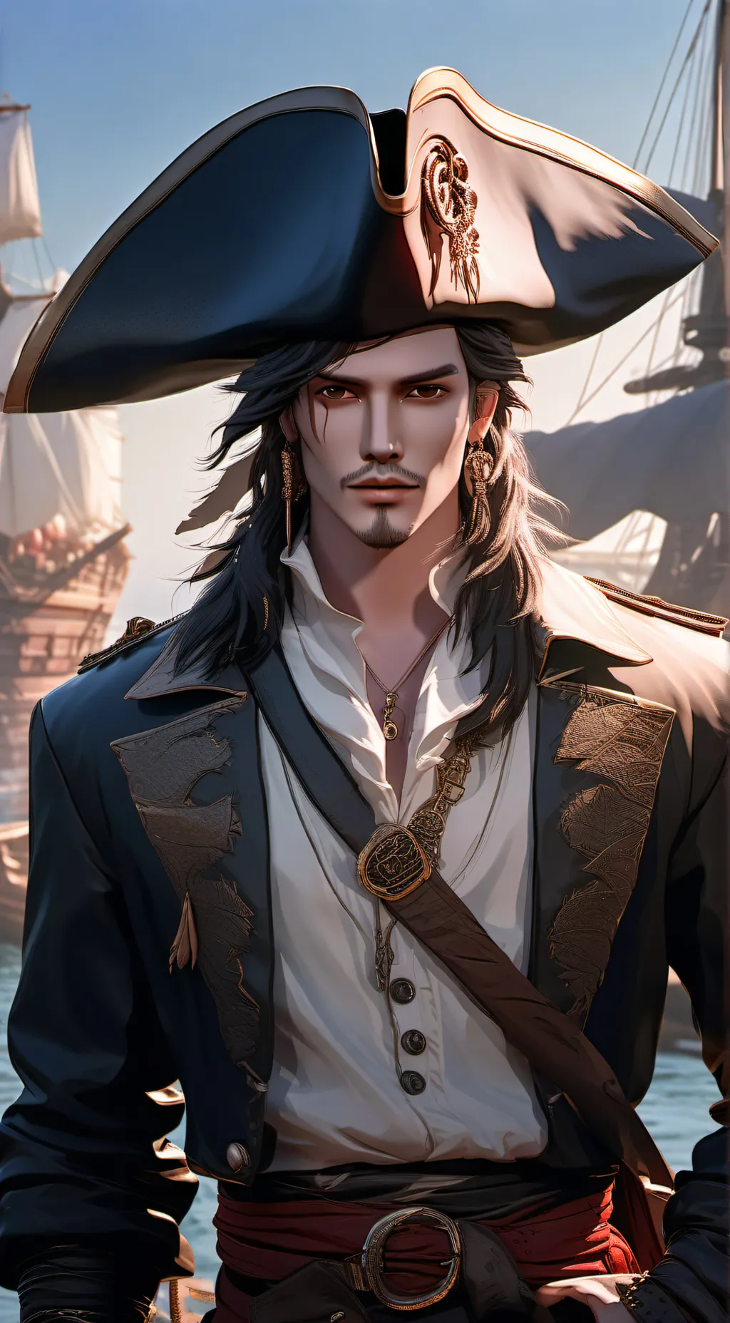 ai character: Captain John  background