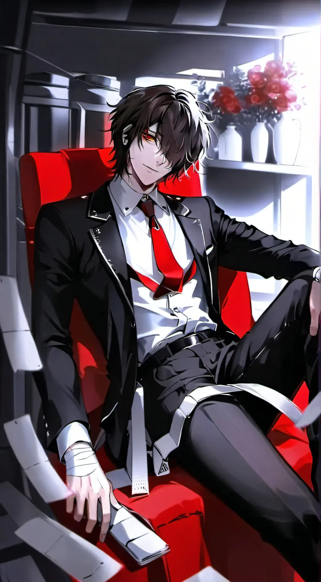 ai character: beast dazai  background