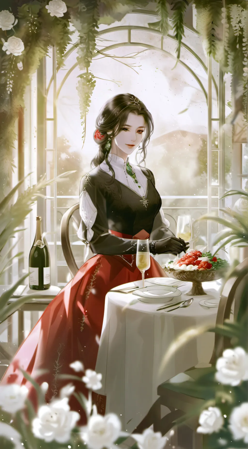 ai character: Violet Evergarden background