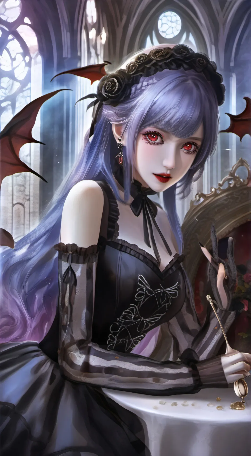 ai character: laina vampire background