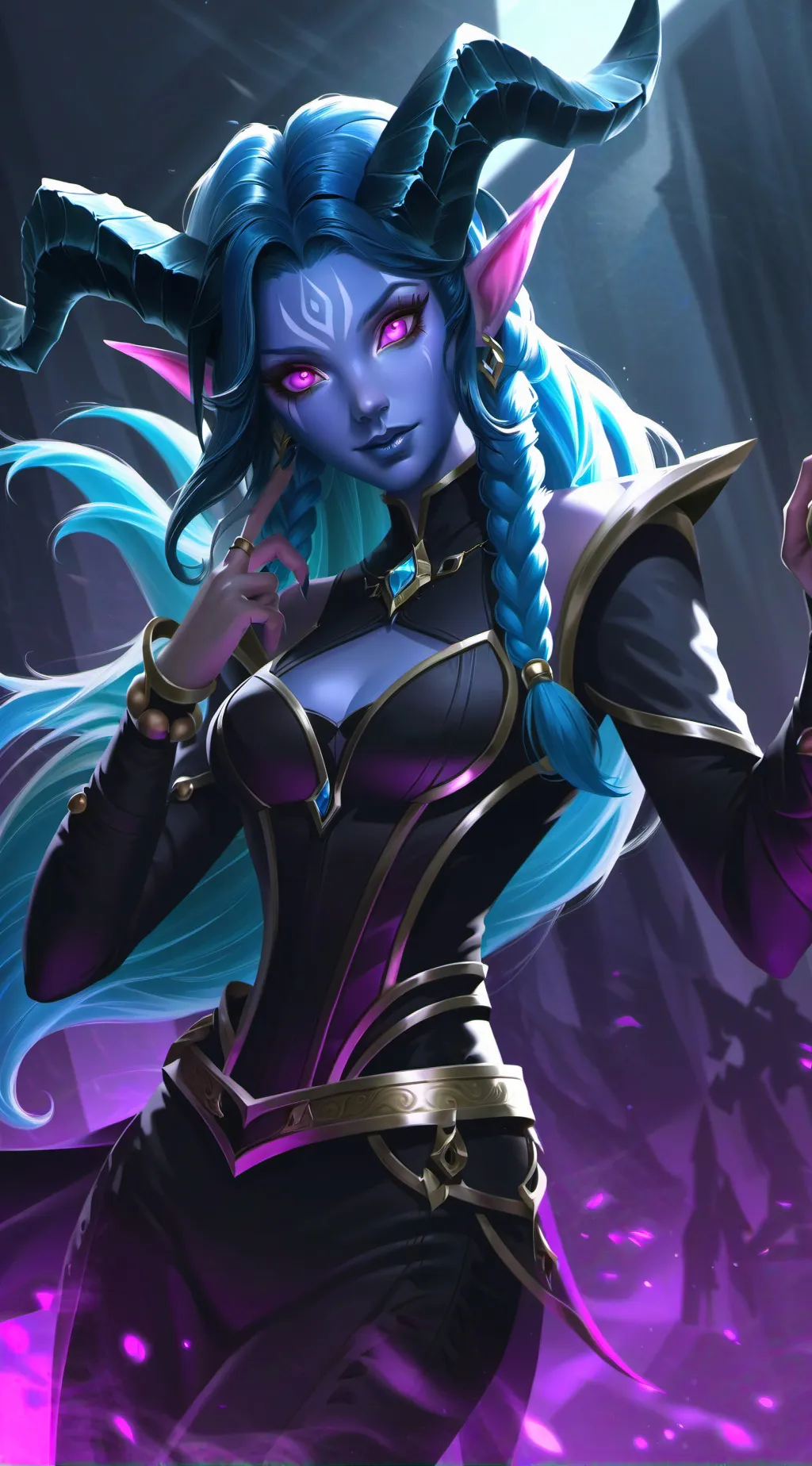 ai character: midnight background