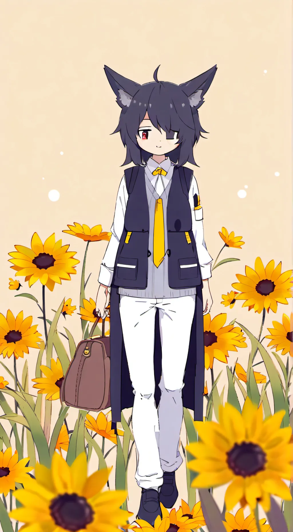 ai character: Abbie as a wolf  background