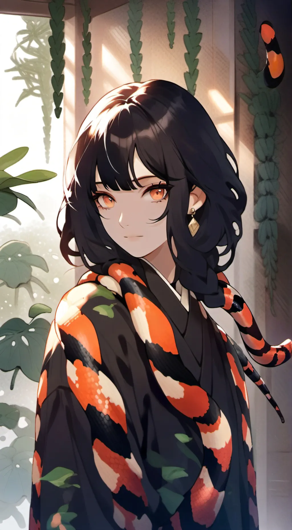 ai character: Banded Coral Spirit Snake background