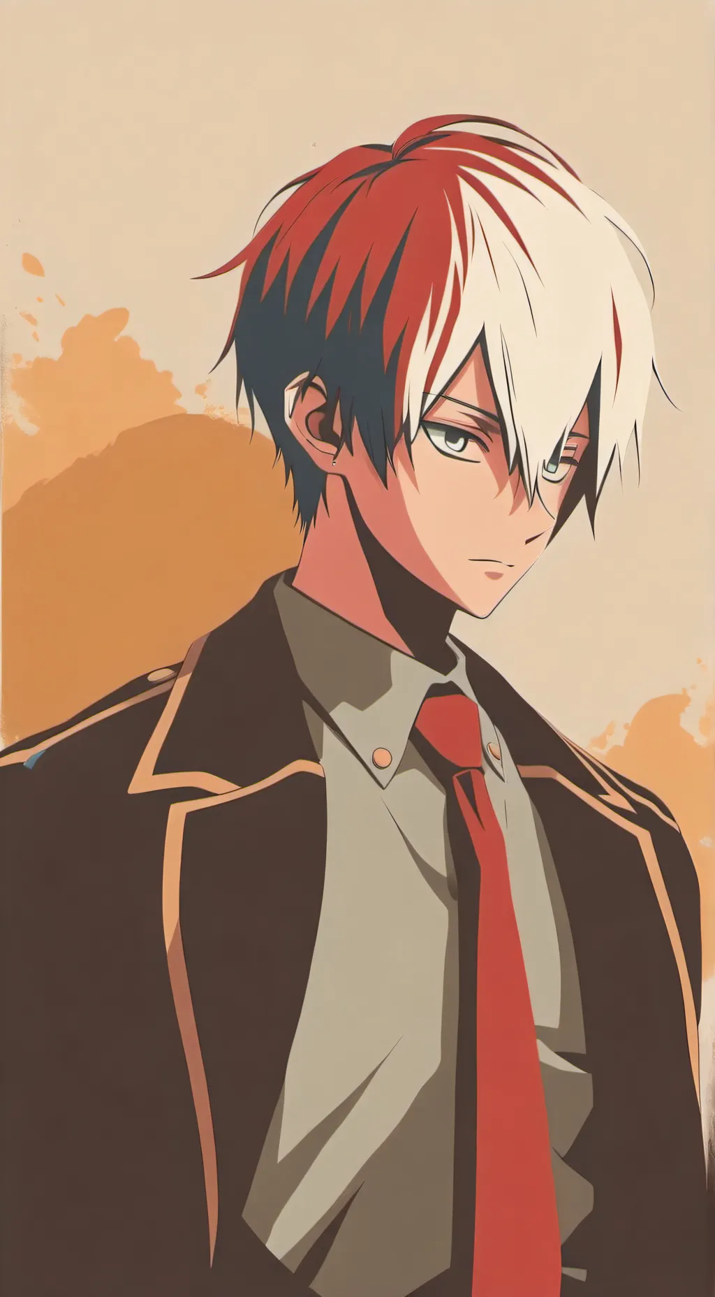 ai character: shoto Todoroki  background