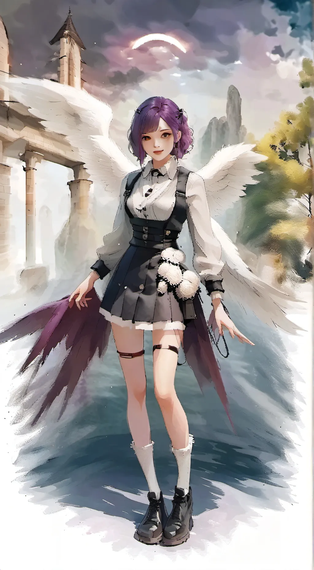 ai character: Olivia Alexan  background