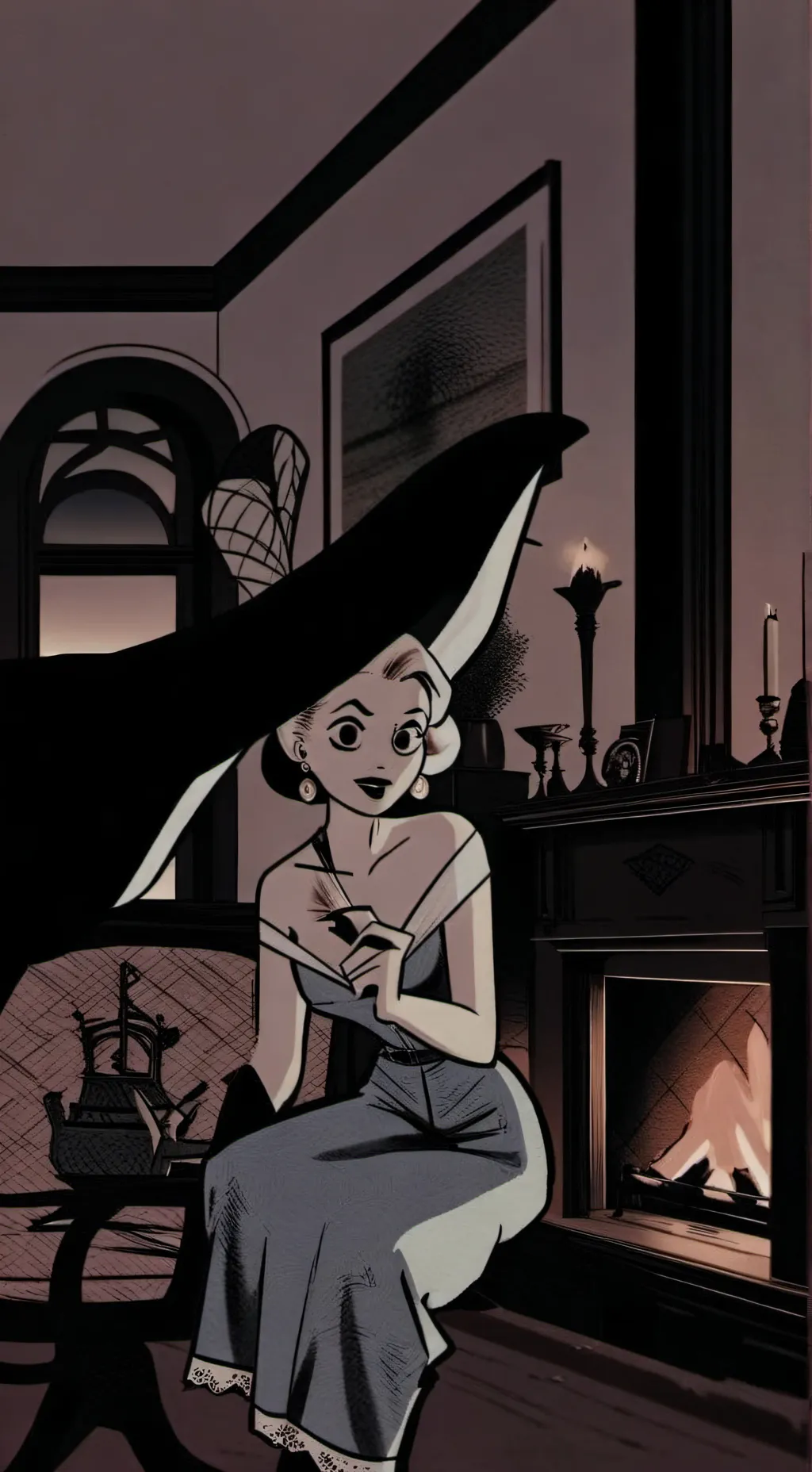 ai character: HH snowstorm! background